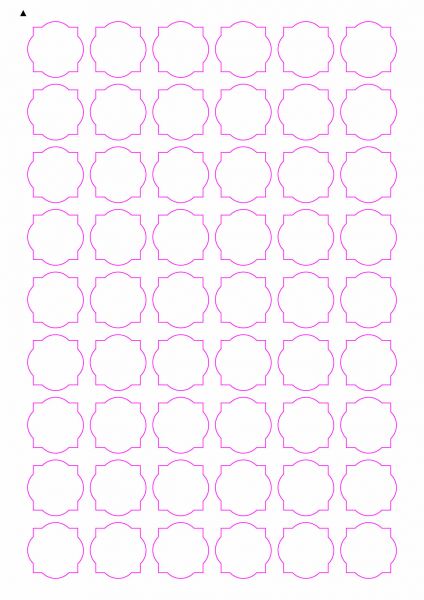 Etiketten im Sonderform / Sonderformat, Etiketten rund-eckig zum selbergestalten und ausdrucken, 28x28 mm, DIN A4, blanko, weiss, matt, permanent klebend - SE70-30000
