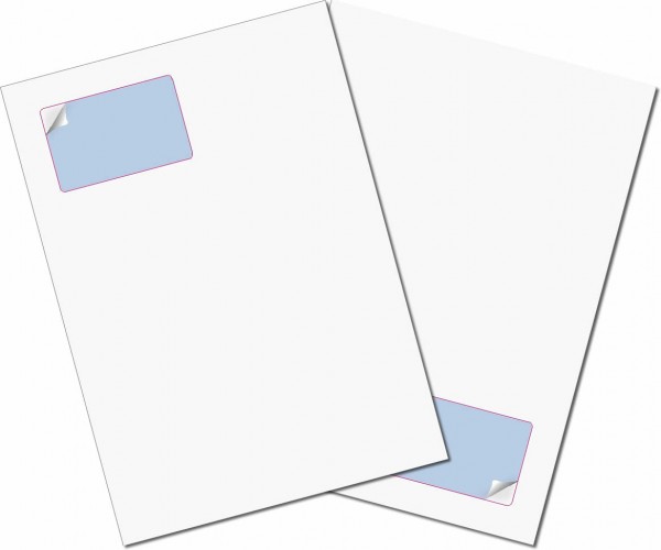 Gather Card ITP 00/50µ - Briefbogen mit Integrierter Karte 85x54mm