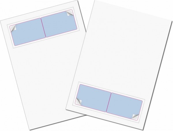 Gather Card Twincard sk 50µ - Inkjet - Briefbogen mit Integrierter Karte 85x54mm