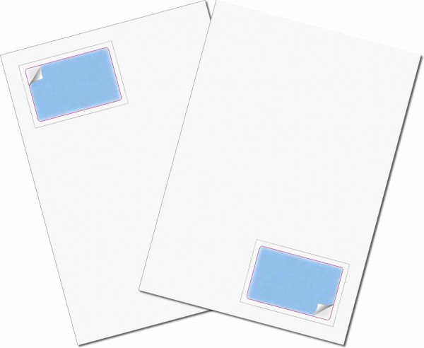 PractiCard Holo - Briefbogen mit Integrierter Karte 85x54mm