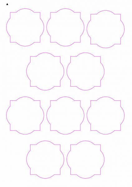 Etiketten im Sonderform / Sonderformat, Etiketten rund-eckig zum selbergestalten und ausdrucken, 60x60 mm, DIN A4, blanko, weiss, matt, permanent klebend - SE70-30050