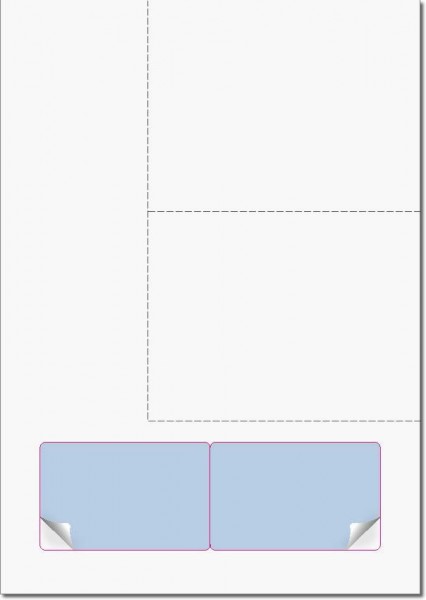 GATHER TwinCard 2HL mit Perforatiion- Briefbogen mit Integrierter Karte 85x54mm