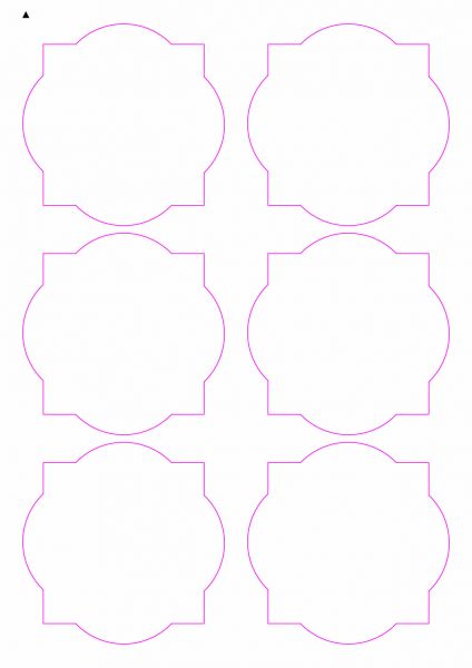 Etiketten im Sonderform / Sonderformat, Etiketten rund-eckig zum selbergestalten und ausdrucken, 90x90 mm, DIN A4, blanko, weiss, matt, permanent klebend - SE70-30080