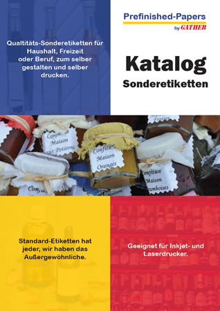 Etiketten Sonderkatalog