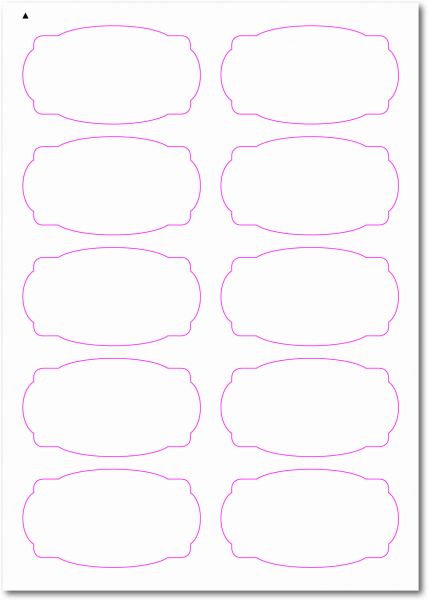 Etiketten im Sonderformat, Etiketten oval Ecken gerundet zum selbergestalten und ausdrucken, 90x50 mm, DIN A4, blanko, weiss, matt, permanent klebend - SE70-31000