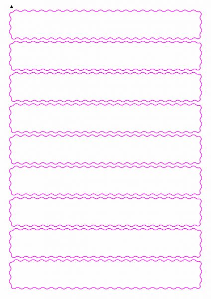 Etiketten mit gewellten Linien zum selbergestalten und ausdrucken, 190x28 mm, DIN A4, blanko, weiss, matt - Etiketten im Sonderform / Sonderformat - SE70-04960