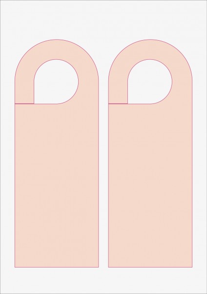 Vorgestanzte Türanhänger, Autospiegelanhänger, Parkausweise, Blanko 85 x 230 mm