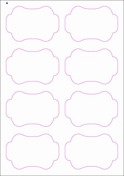 Weinflaschenetiketten 90x60 mm, DIN A4, Papier oder PE-Folie, weiss, matt, permanent klebend - SE70-09605P