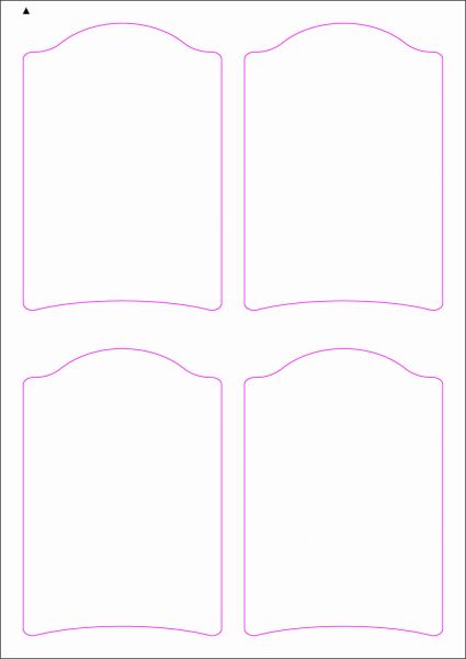 Weinflaschenetiketten 90x130 mm, DIN A4, Papier oder PE-Folie, weiss, matt, permanent klebend - SE70-09209P