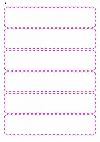 Etiketten mit gewellten Linien zum selbergestalten und ausdrucken, 190x42 mm, DIN A4, blanko, weiss, matt - Etiketten in Sonderformen / Sonderformat - SE70-04930