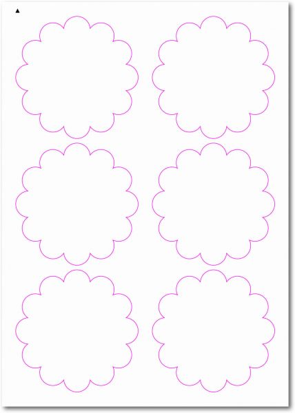 Blumenetiketten zum selbergestalten und ausdrucken, 90x90 mm, DIN A4, blanko, weiss, matt, permanent klebend - SE70-33000